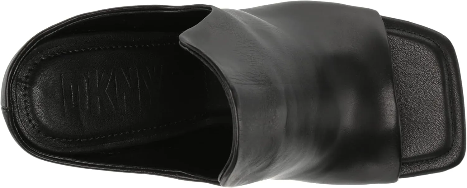 DKNY Women's Peep Toe Heeled Slip-On Bootie Sandal