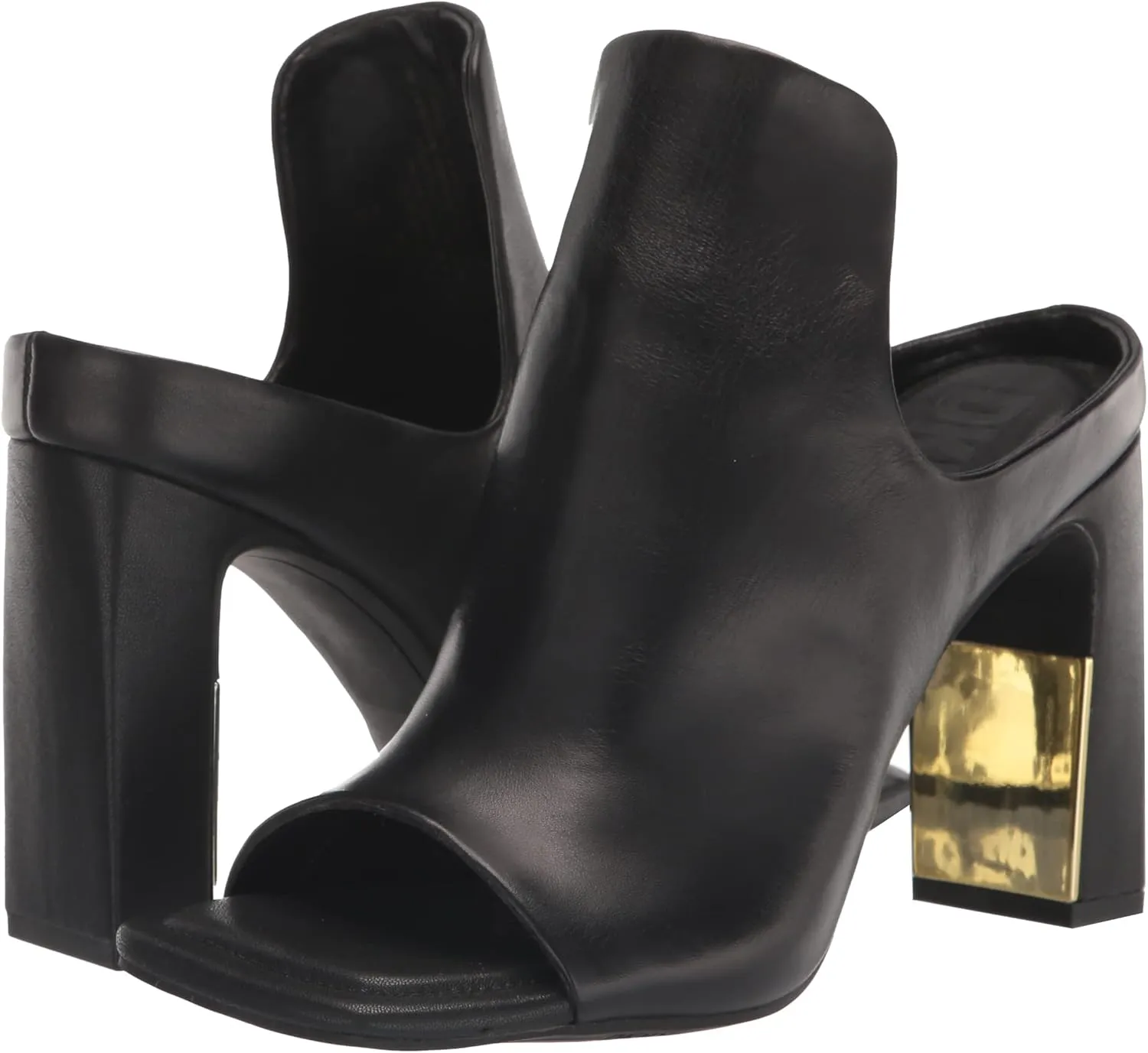 DKNY Women's Peep Toe Heeled Slip-On Bootie Sandal