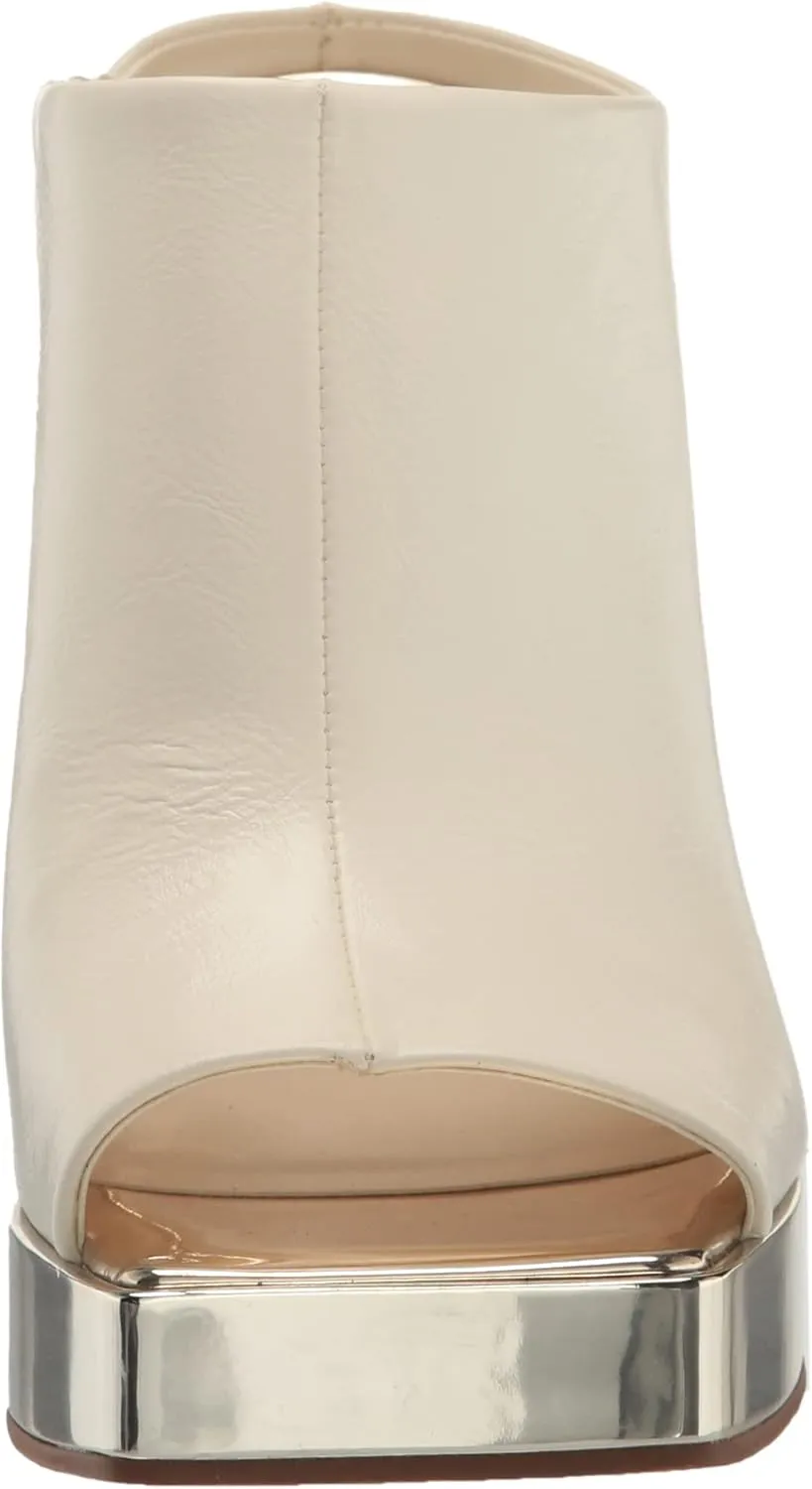 DKNY Women's Peep Toe Platform Heeled Slip-On Bootie Sandal