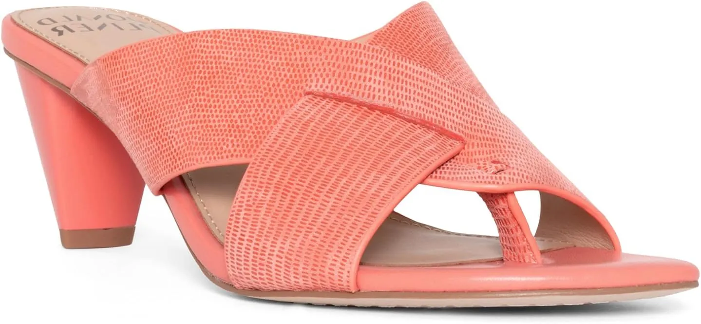 Donald Pliner AYLLY Slip-On Dress Sandals 2.5” Heel Slip-On Heeled Sandals for Women, Crisscross Upper, Memory Foam Insole, Summer Heels, Comfortable Heels for Women
