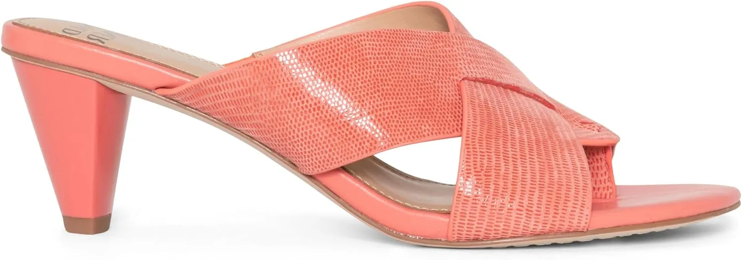 Donald Pliner AYLLY Slip-On Dress Sandals 2.5” Heel Slip-On Heeled Sandals for Women, Crisscross Upper, Memory Foam Insole, Summer Heels, Comfortable Heels for Women