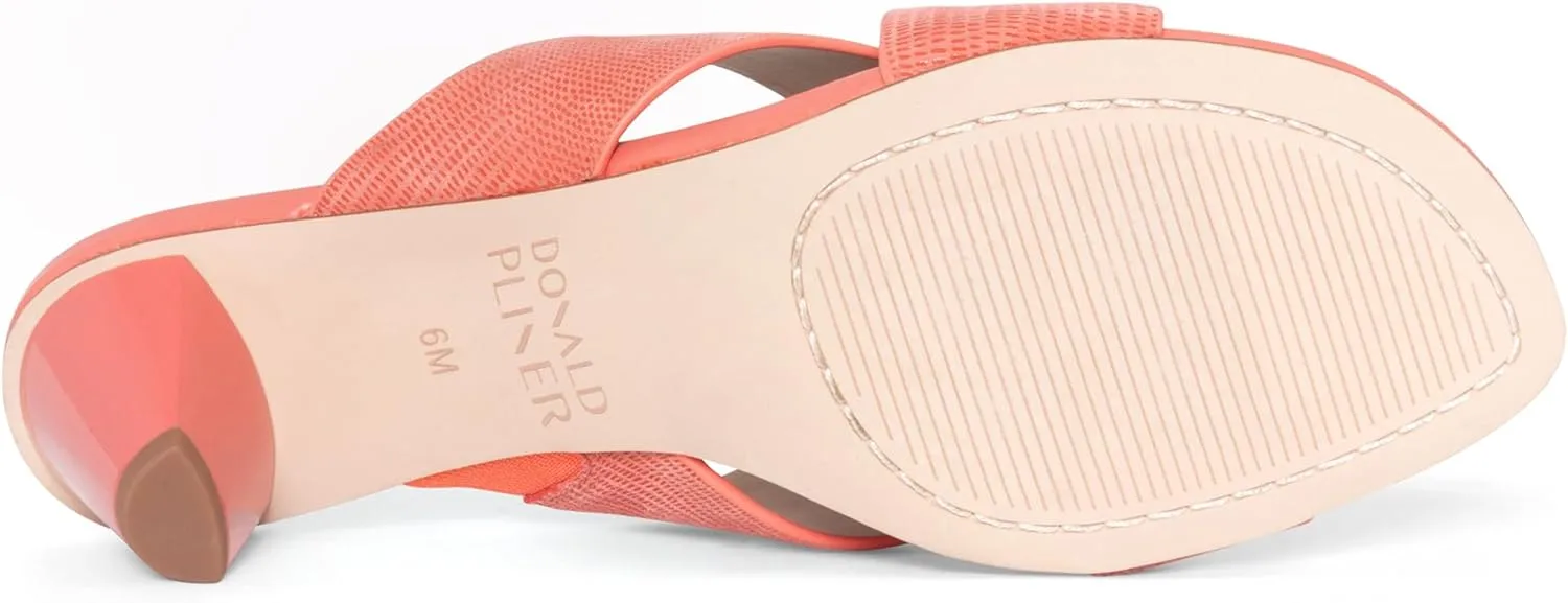 Donald Pliner AYLLY Slip-On Dress Sandals 2.5” Heel Slip-On Heeled Sandals for Women, Crisscross Upper, Memory Foam Insole, Summer Heels, Comfortable Heels for Women