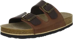 Dr.Brinkmann Men's Misters of Tifbett Pantoleten Glogss Brown Material Slippers 48