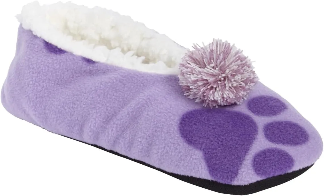 Dreams & Co. Plus Size Pom Pom Slipper