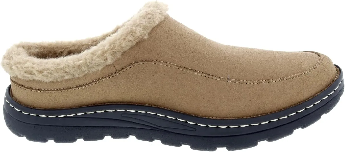Drew Men's Palmer Comfort Slip-On Clog Slipper with Removable Insoles