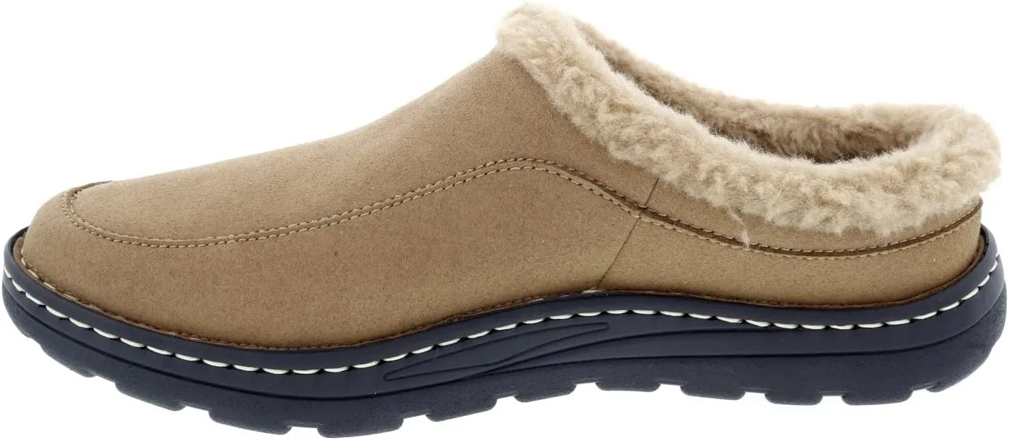 Drew Men's Palmer Comfort Slip-On Clog Slipper with Removable Insoles