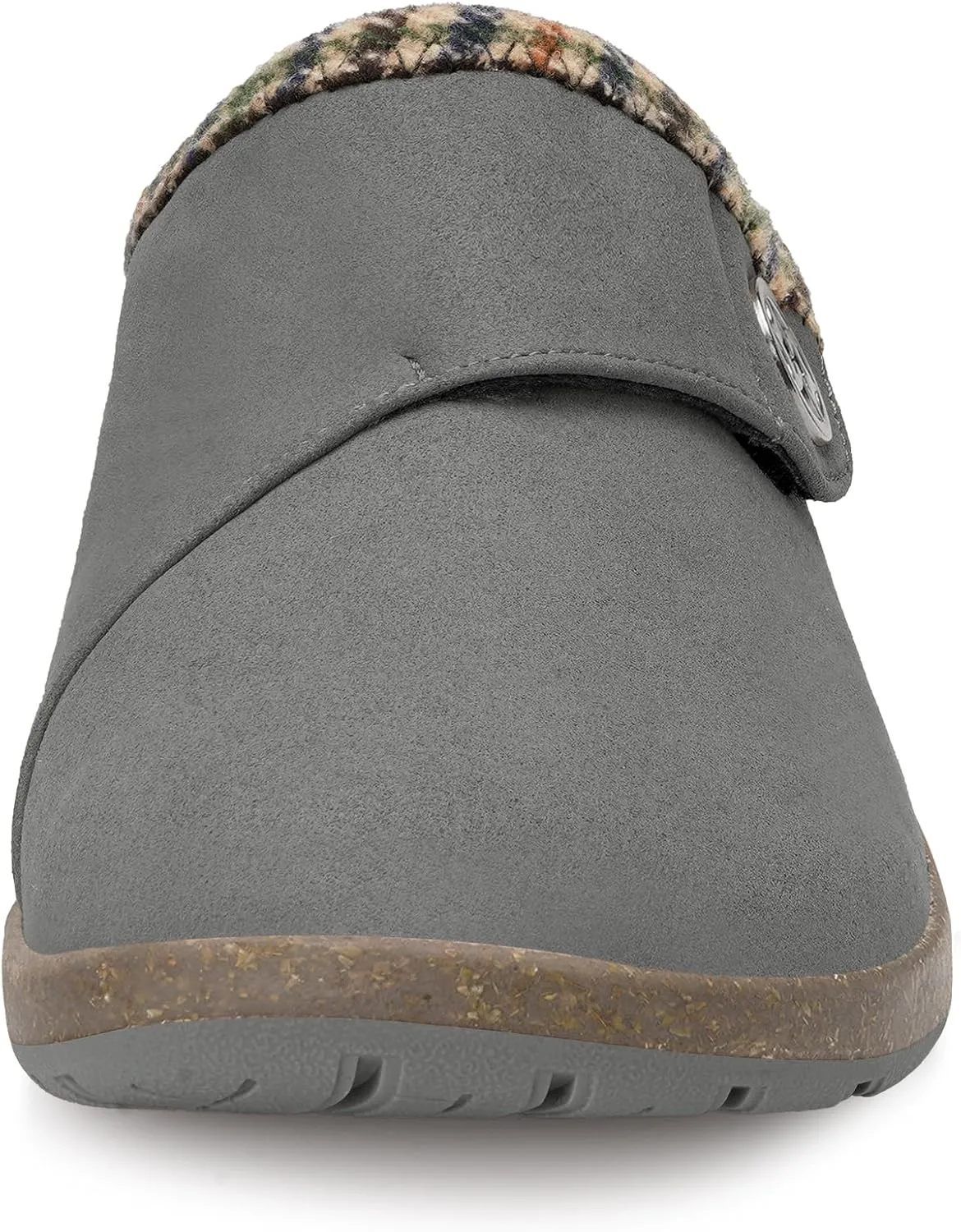 Eagsouni Women's Men's Slippers Suede Fuzzy Slippers with Arch Support Orthotic Winter Warm Fur Lined Slip on House Shoes Indoor Outdoor for Plantar Fasciitis