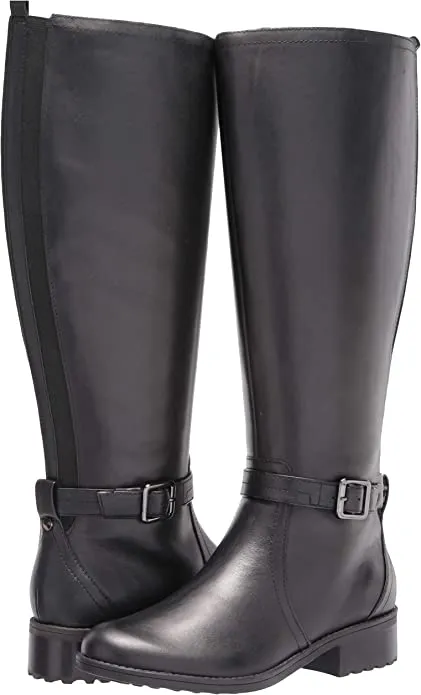 Easy Spirit Women's Wide Calf Boot Fashion, Black, 11