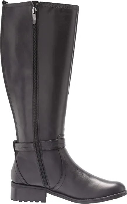 Easy Spirit Women's Wide Calf Boot Fashion, Black, 11