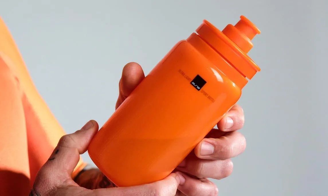 Elite Fly 550ml Water Bottle, Amaranth with Tex Grip – Lightweight and Ergonomic for Cyclists