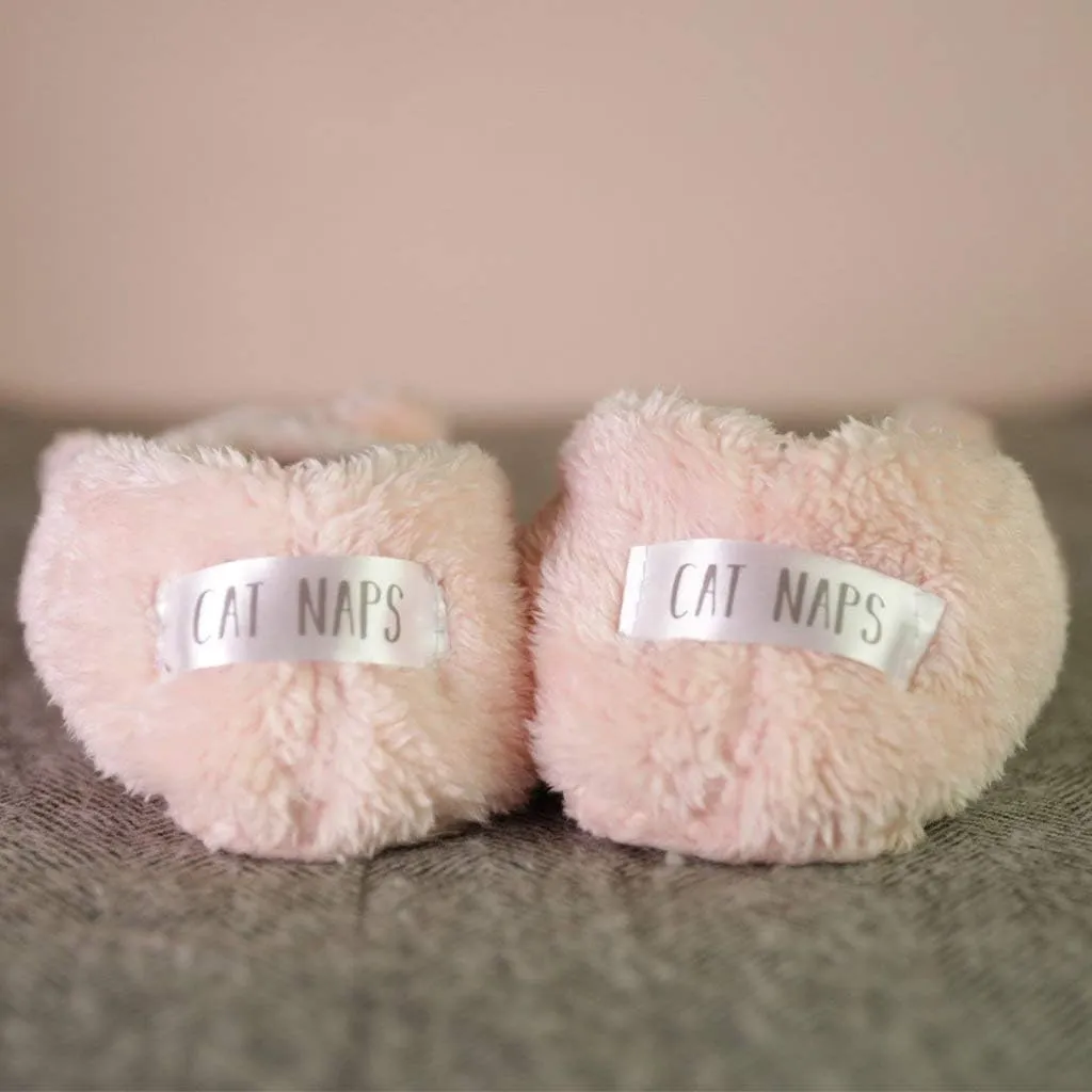 Faceplant Dreams Cat Naps Pink Slipper Footsies (Smal 5/6)
