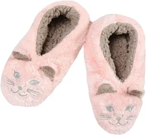 Faceplant Dreams Cat Naps Pink Slipper Footsies (Smal 5/6)