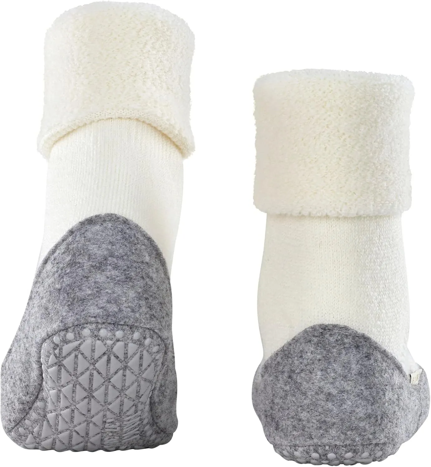FALKE Women's W HP Cosyshoe Slipper Sock Merino Wool Grey Pink White 1 Pair, 6.5-7.5