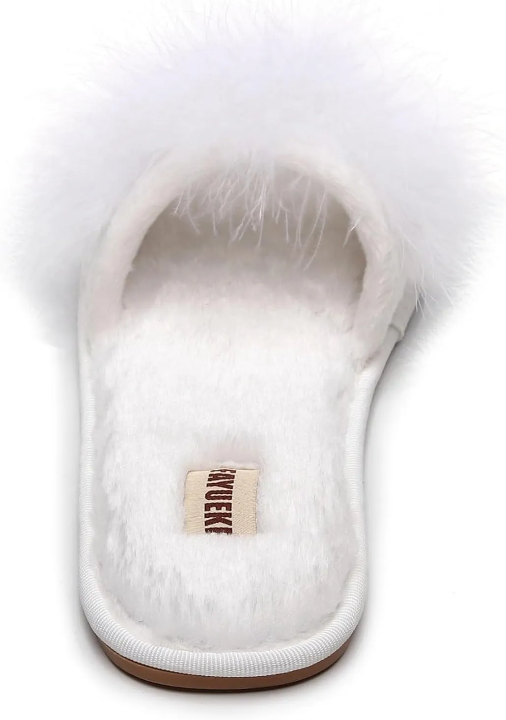 FAYUEKEY Fuzzy Slippers for Women Fluffy Furry House Bedroom Shoes