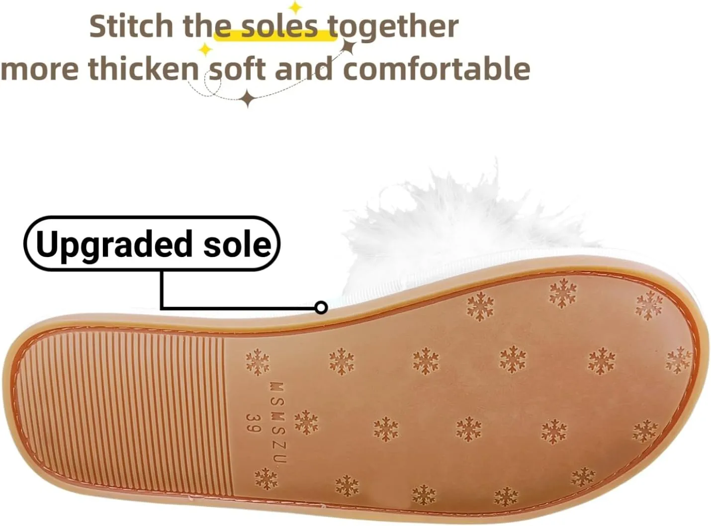 FAYUEKEY Fuzzy Slippers for Women Fluffy Furry House Bedroom Shoes