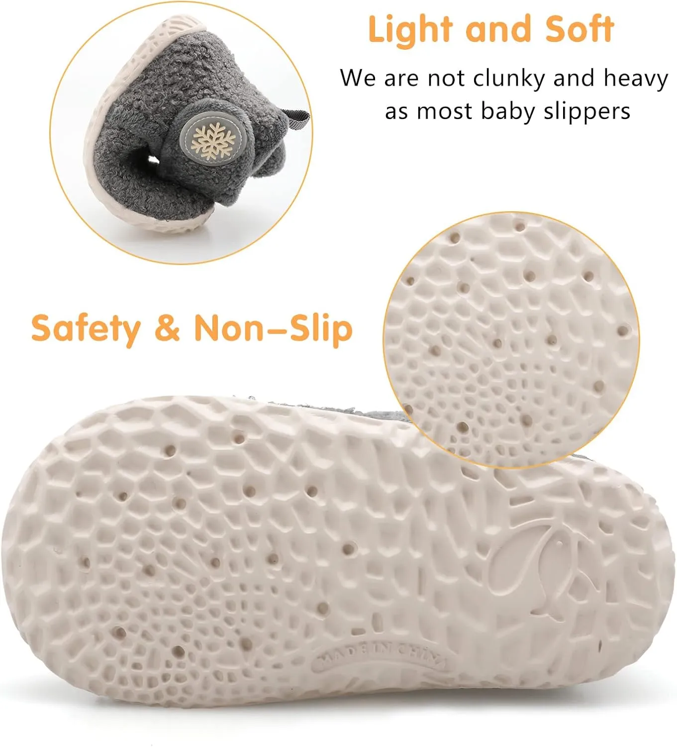 FEETCITY Baby Booties Girls Boys Infant Slippers First Walkers Shoes Warm Socks Newborn Crib Shoes