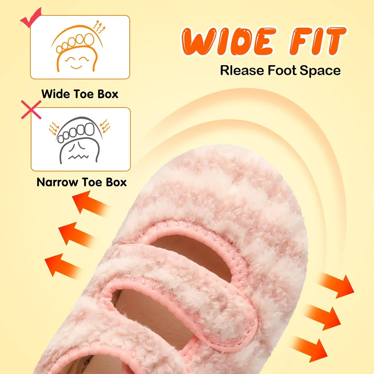 FEETCITY Toddler House Slippers - Boys & Girls Winter Kids Indoor Home Shoes - Warm Socks
