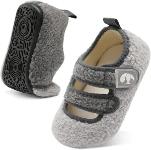 FEETCITY Toddler House Slippers - Boys & Girls Winter Kids Indoor Home Shoes - Warm Socks