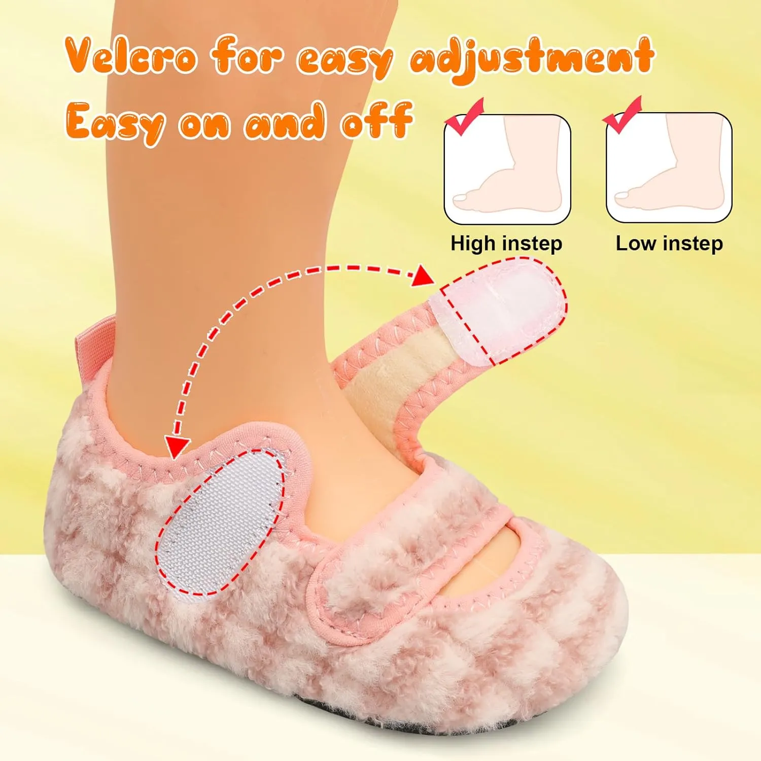 FEETCITY Toddler House Slippers - Boys & Girls Winter Kids Indoor Home Shoes - Warm Socks