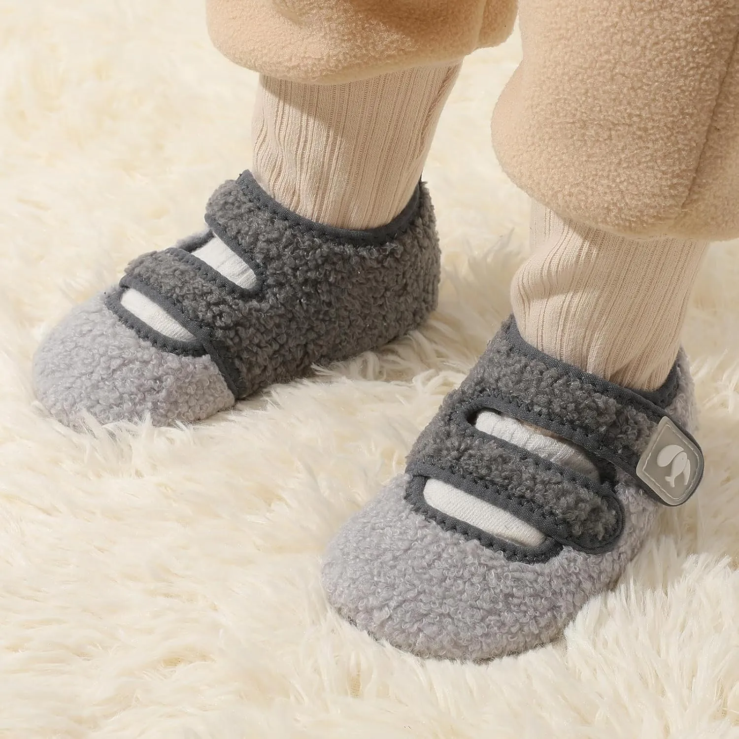 FEETCITY Toddler House Slippers - Boys & Girls Winter Kids Indoor Home Shoes - Warm Socks