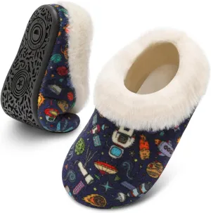 FEETCITY Toddler Slippers - Slip On Shoes for Girls & Boys, Lightweight & Warm Indoor Walking Shoes