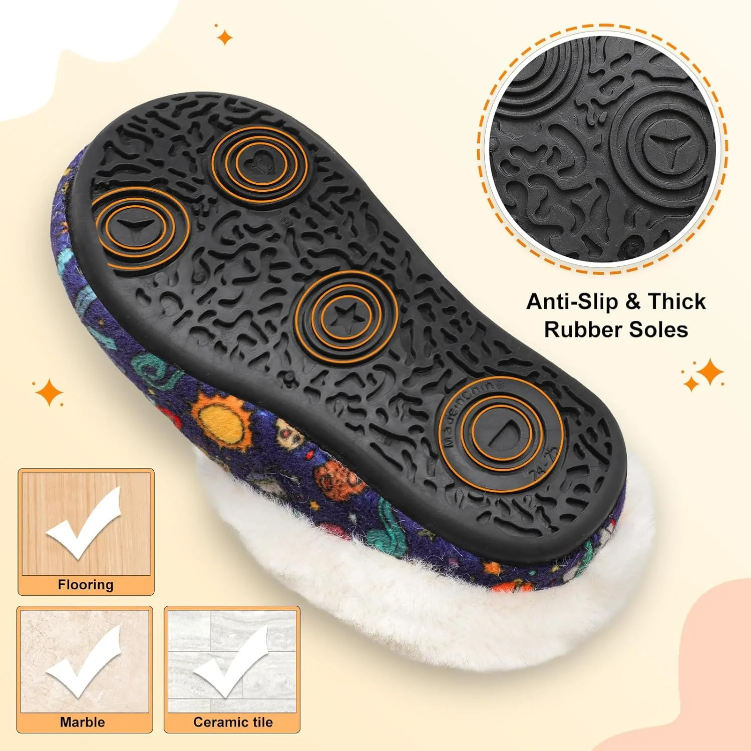 FEETCITY Toddler Slippers - Slip On Shoes for Girls & Boys, Lightweight & Warm Indoor Walking Shoes