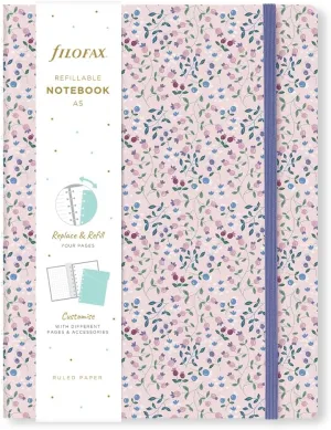 Filofax Meadow A5 Refillable Notebook - Pink