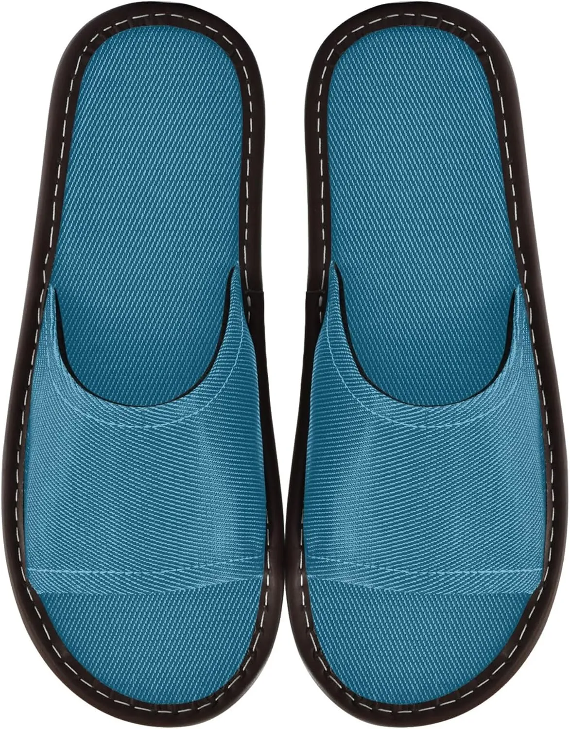 Fisyme Slippers for Women Men Slip-On Open Toe Indoor Outdoor House Shoes Home Slipper