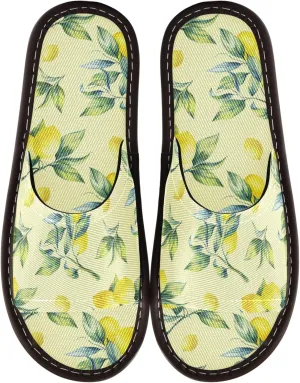 Fisyme Slippers for Women Men Slip-On Open Toe Indoor Outdoor House Shoes Home Slipper