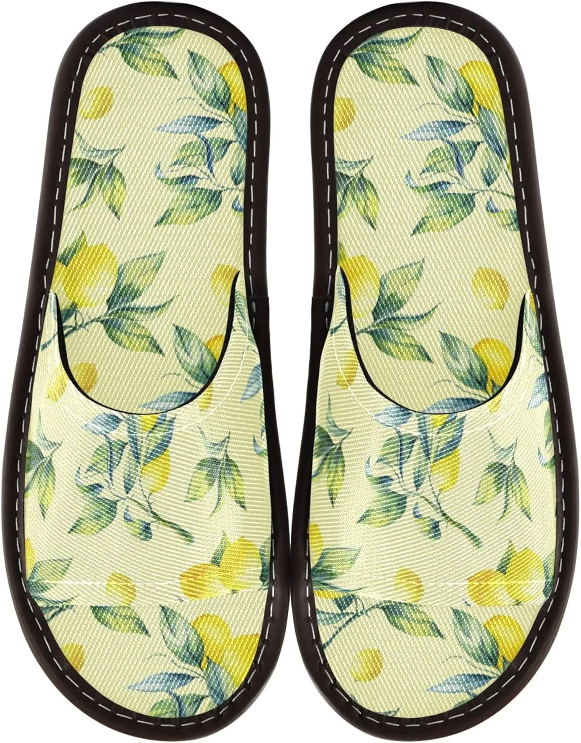 Fisyme Slippers for Women Men Slip-On Open Toe Indoor Outdoor House Shoes Home Slipper