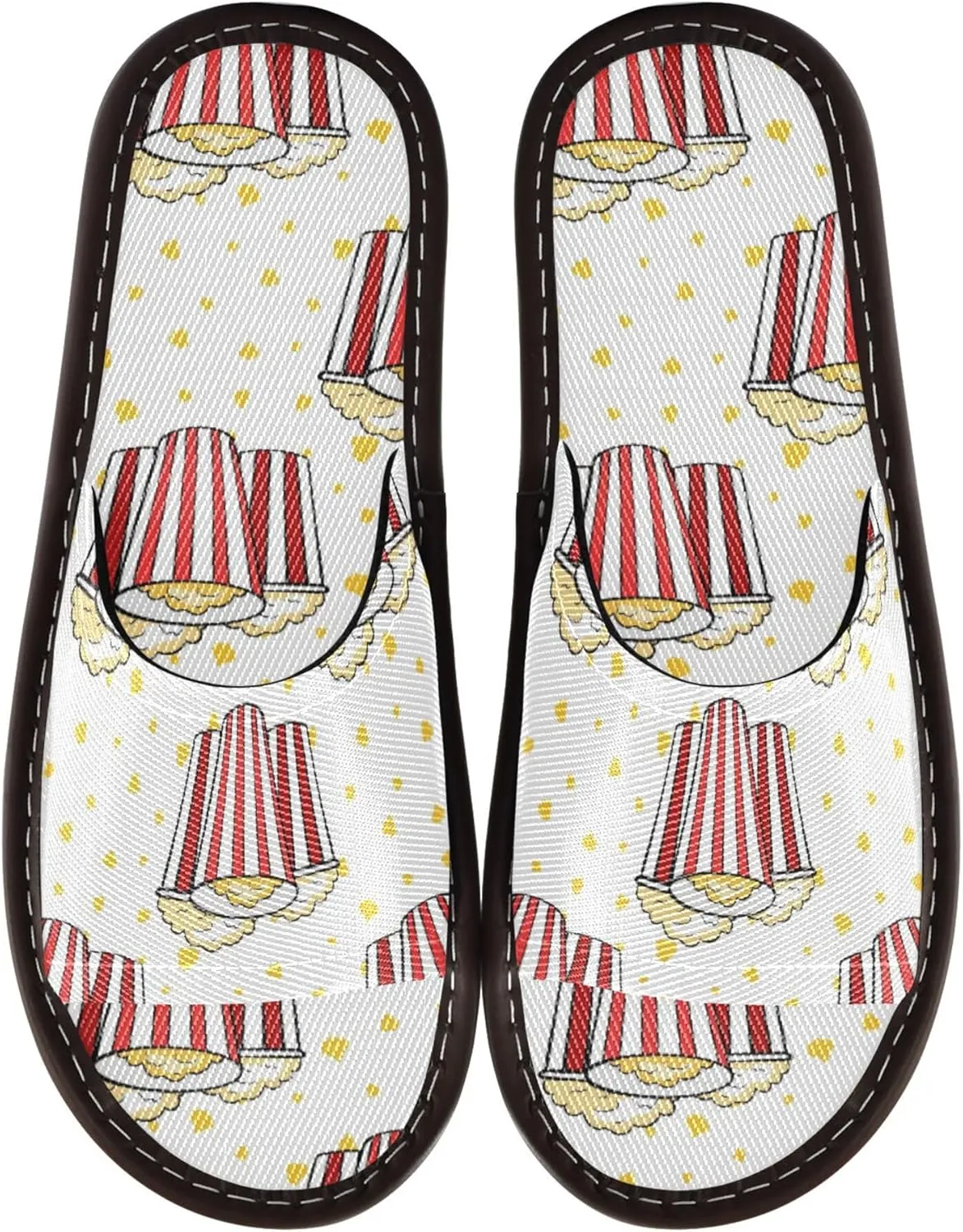 Fisyme Slippers for Women Men Slip-On Open Toe Indoor Outdoor House Shoes Home Slipper