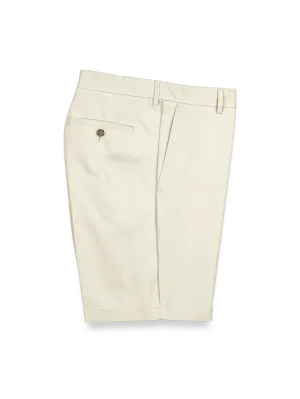 Flat Front Lightweight Impeccable Shorts - Stone