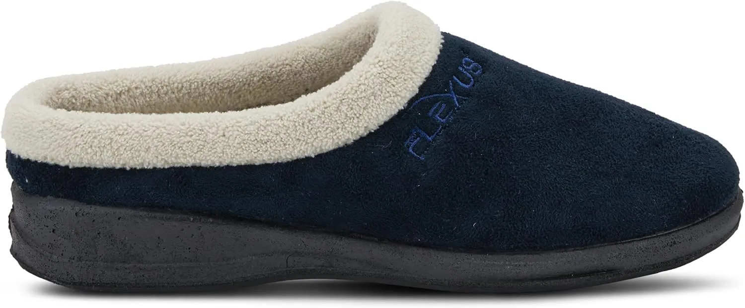 Flexus Spring Step Ivana Indoor Slipper For Women - Slip On House Slippers For Woman With Contrast Collar - Slip Proof Clogs For Women