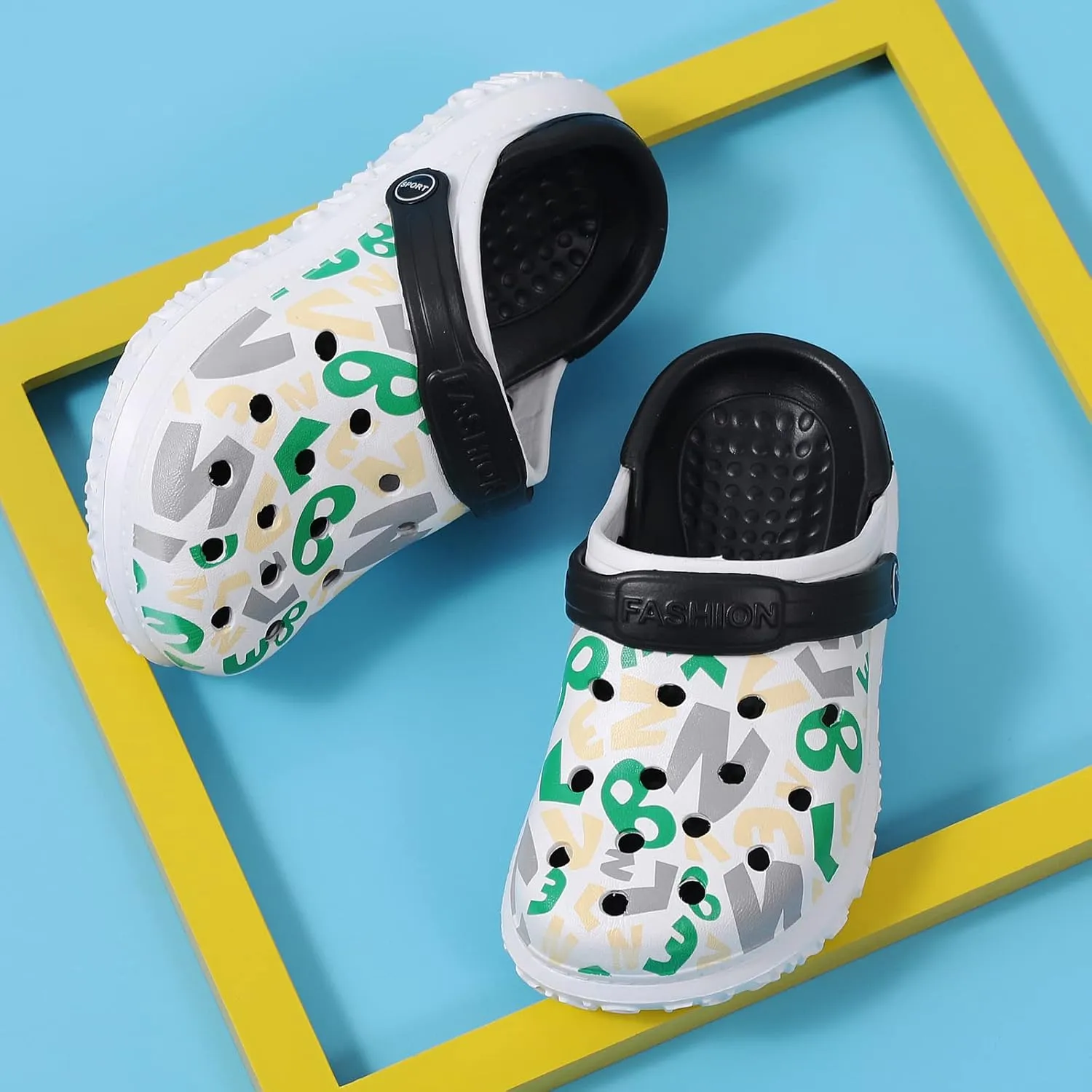 FLIOZY Kid's Garden Clogs Boys Girls Sandals Summer Beach Slip on Water Shoes Lightweight Pool Shower Slippers