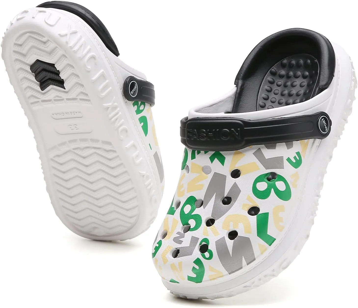 FLIOZY Kid's Garden Clogs Boys Girls Sandals Summer Beach Slip on Water Shoes Lightweight Pool Shower Slippers