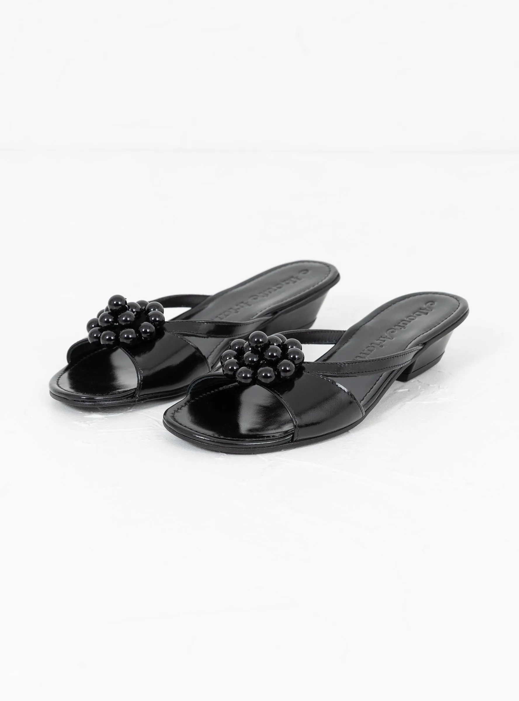 Flora Slip On Sandal Black