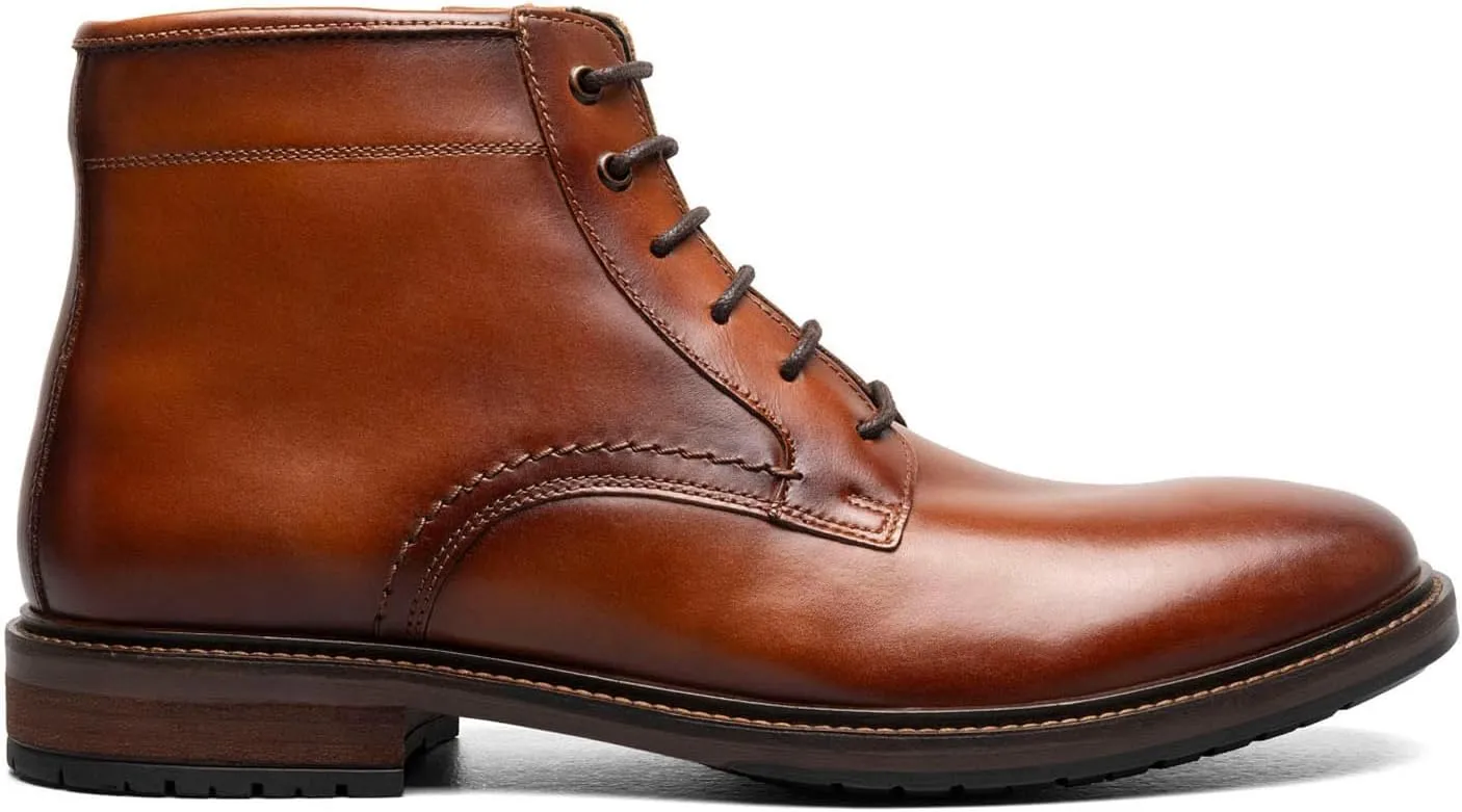 Florsheim Mens, Forge Plain Toe Lace Boot Black