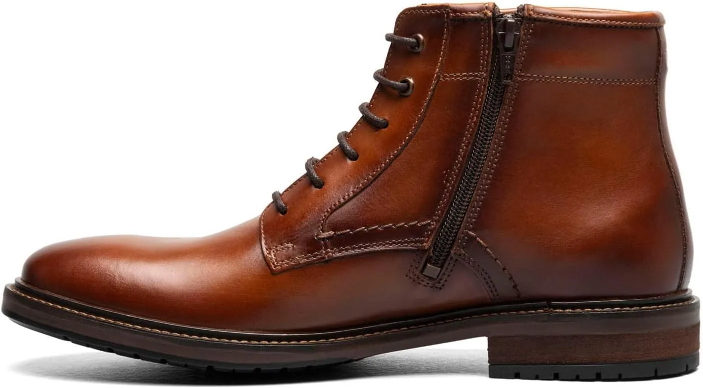 Florsheim Mens, Forge Plain Toe Lace Boot Black