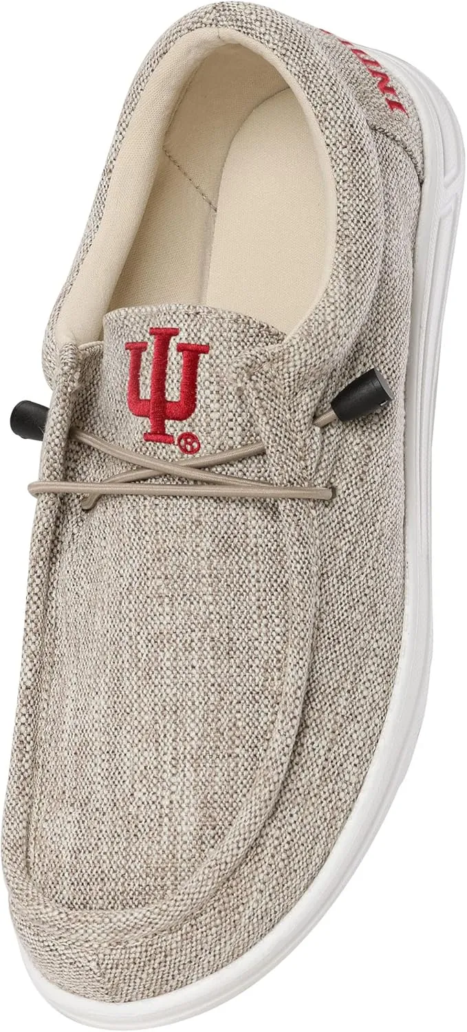 FOCO Men's NCAA College Team Logo Lightweight Loafers Lace Up Cotton Knit Shoes