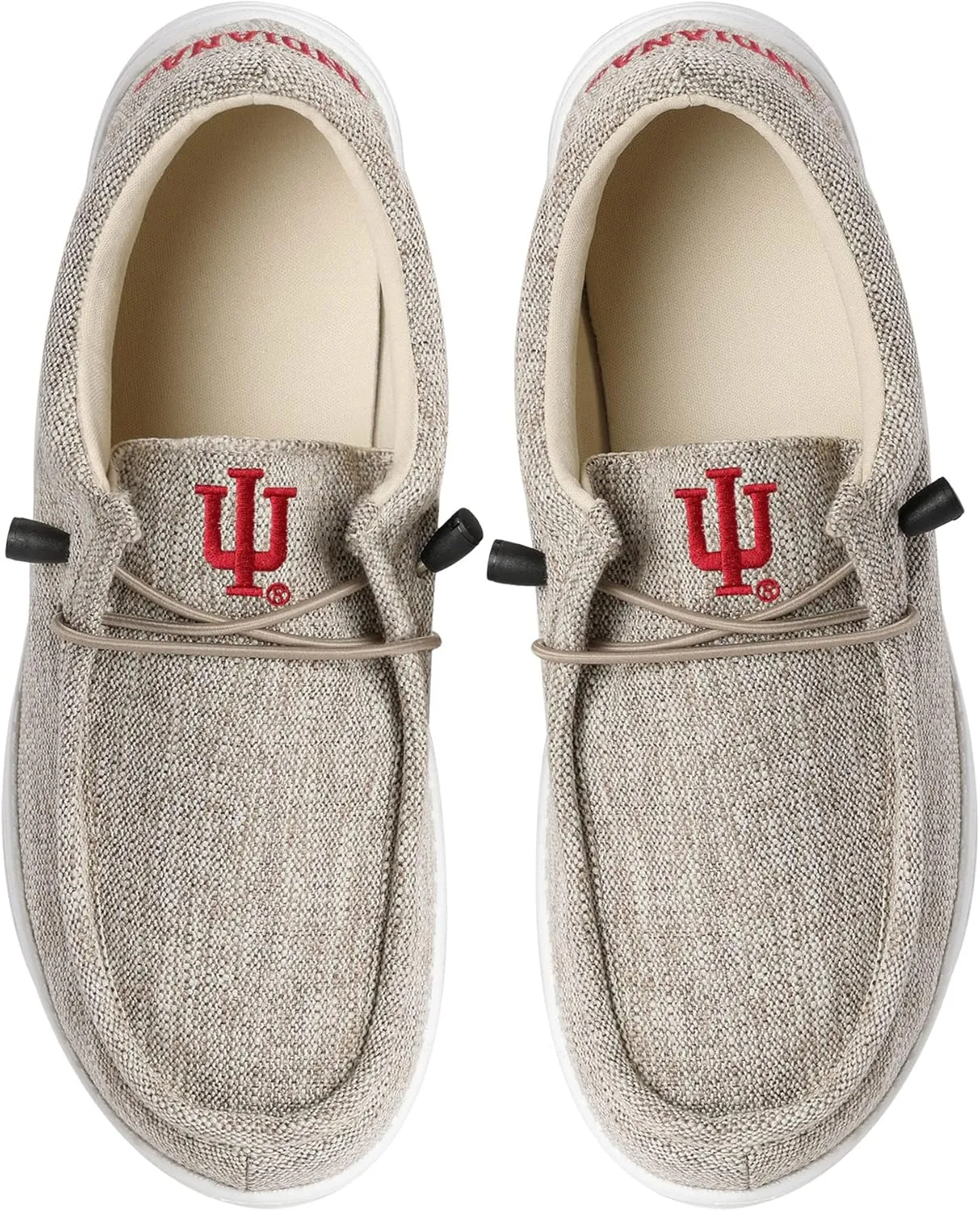 FOCO Men's NCAA College Team Logo Lightweight Loafers Lace Up Cotton Knit Shoes