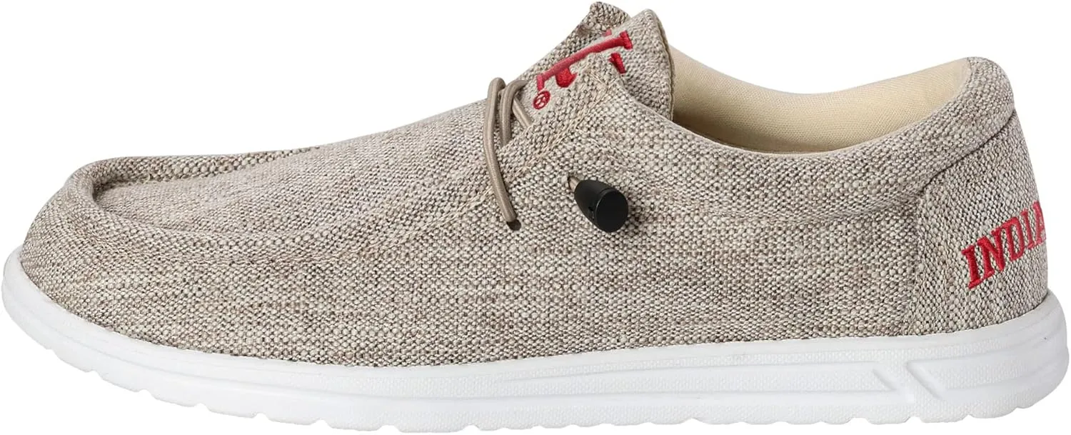 FOCO Men's NCAA College Team Logo Lightweight Loafers Lace Up Cotton Knit Shoes