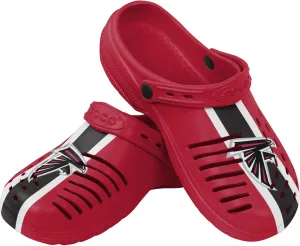 FOCO Men's NFL Logo Team Stripe Garden Water Sandals Shoes Slipper Clogs with Strap, 9-10