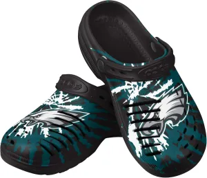 FOCO Men's NFL Team Logo Tie-dye Garden Water Sandals Shoes Slipper Clogs with Strap