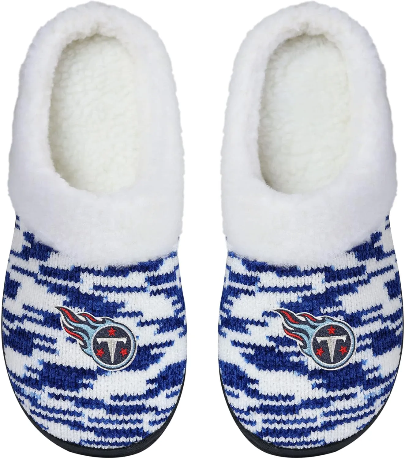 FOCO NFL Sherpa Lined Colorblend Cup Sole Slippers