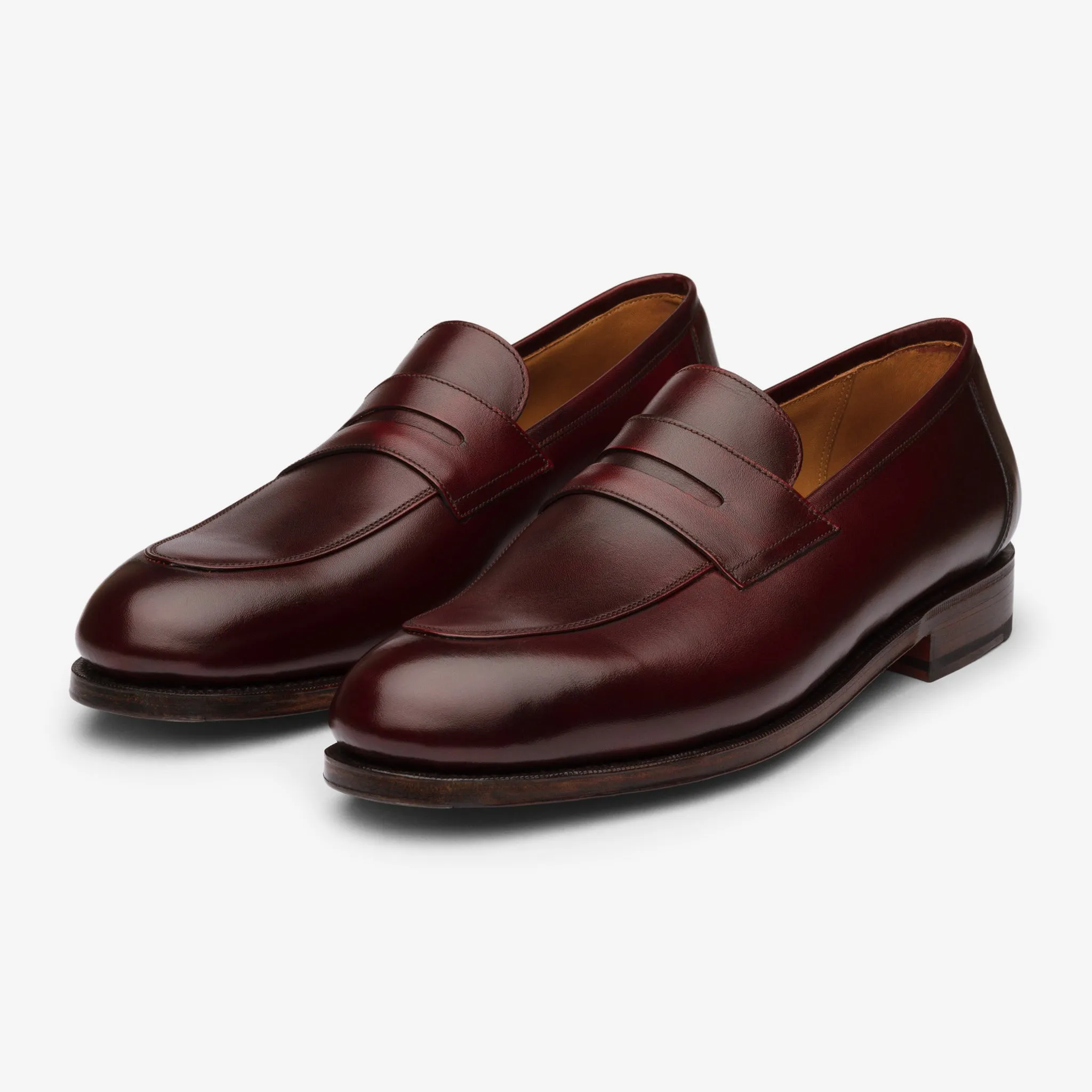 Folded Penny Loafer - Burgundy - Rufer Last