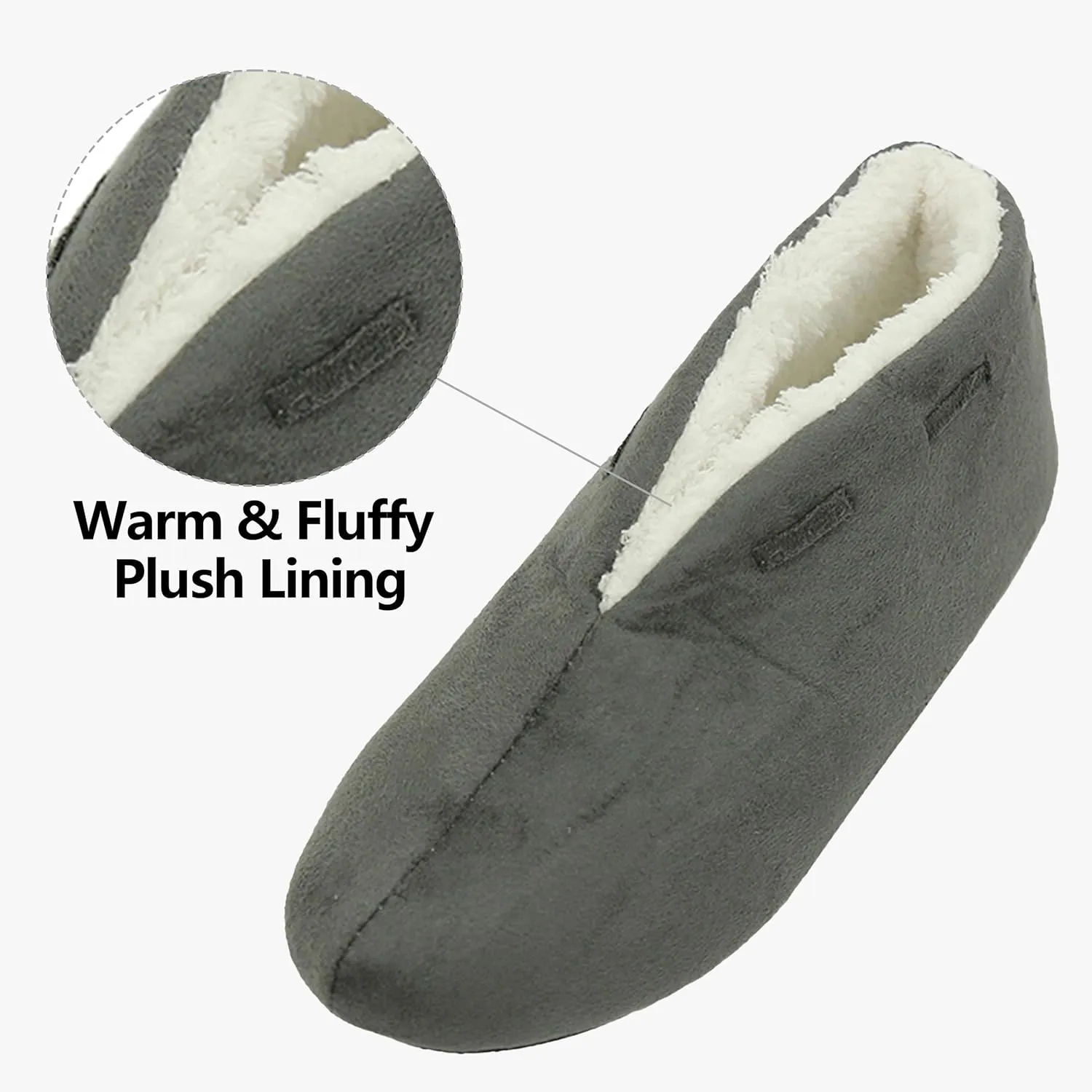 Forfoot Women's Bootie Slippers Plush Non Slip Slip on Indoor Boots House Shoes