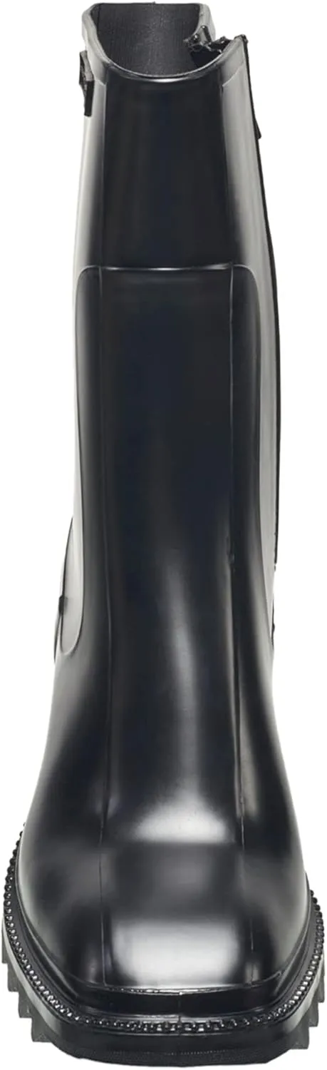 French Connection Women's Kloe Terrain Ankle Booties Comfortable Work Fall Winter Pointy Toe Fashion Shoes Pull On Heeled Hiking Rain Boots for Women