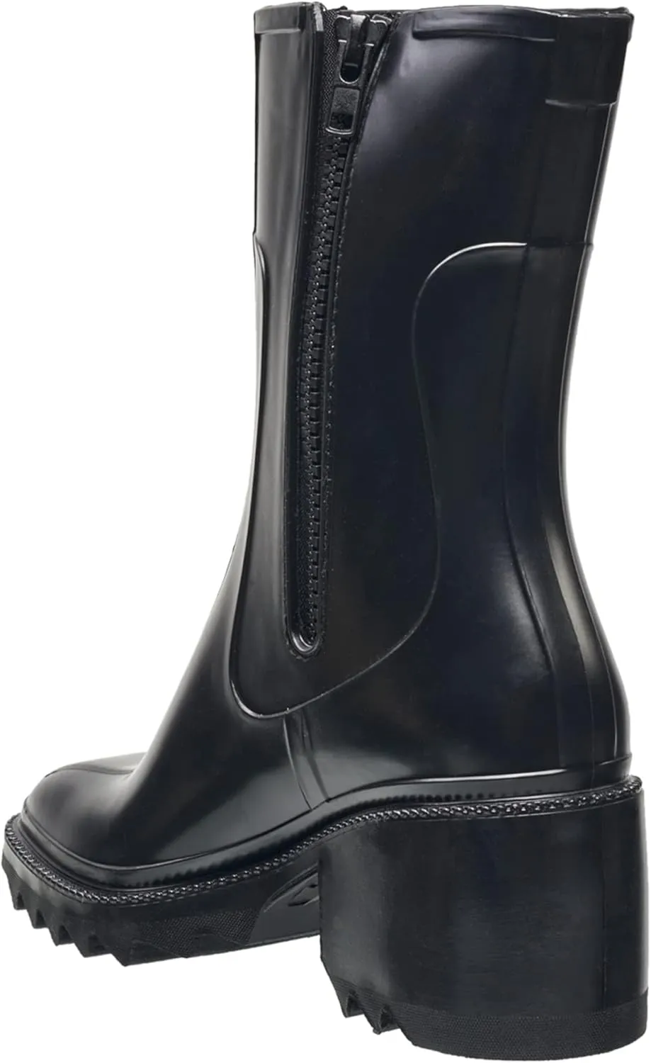 French Connection Women's Kloe Terrain Ankle Booties Comfortable Work Fall Winter Pointy Toe Fashion Shoes Pull On Heeled Hiking Rain Boots for Women