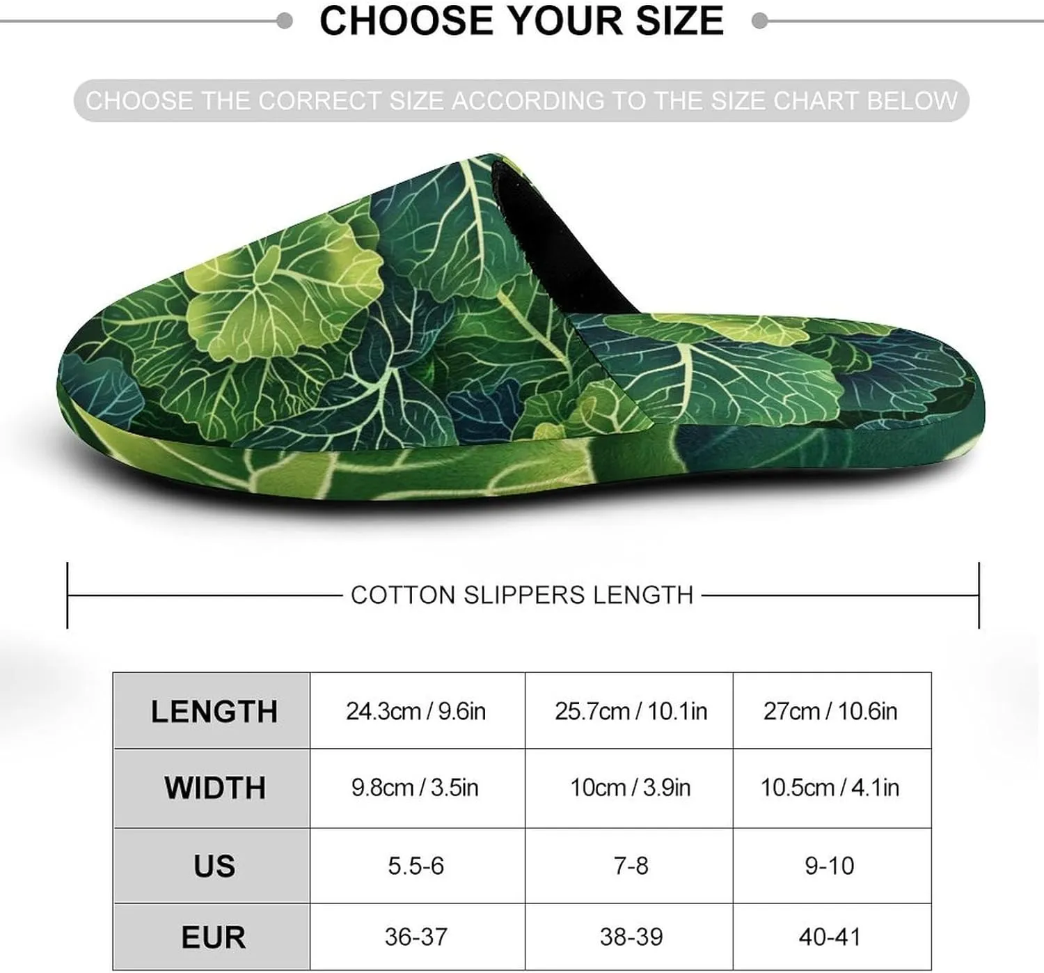 Fresh Green Cabbage Women's Slipper Non Slip Comfortable Winter Warm Home House Shoes