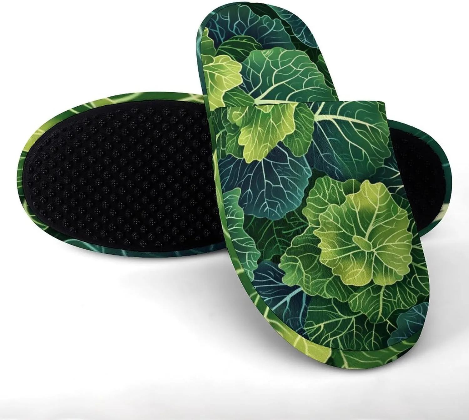 Fresh Green Cabbage Women's Slipper Non Slip Comfortable Winter Warm Home House Shoes
